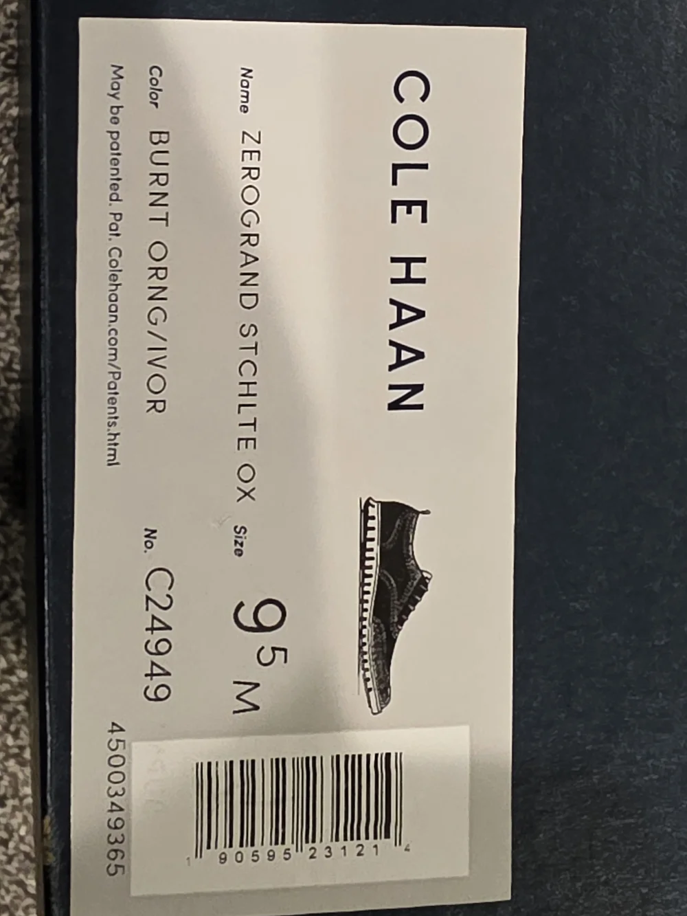 Men's Cole Haan Zerogrand Stretchlite Oxford - Orange Size 9.5M